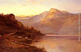 Alfred de Breanski Snr Sunset On The Loch painting
